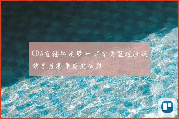 CBA直播热度攀升 辽宁男篮连胜延续季后赛争夺更激烈